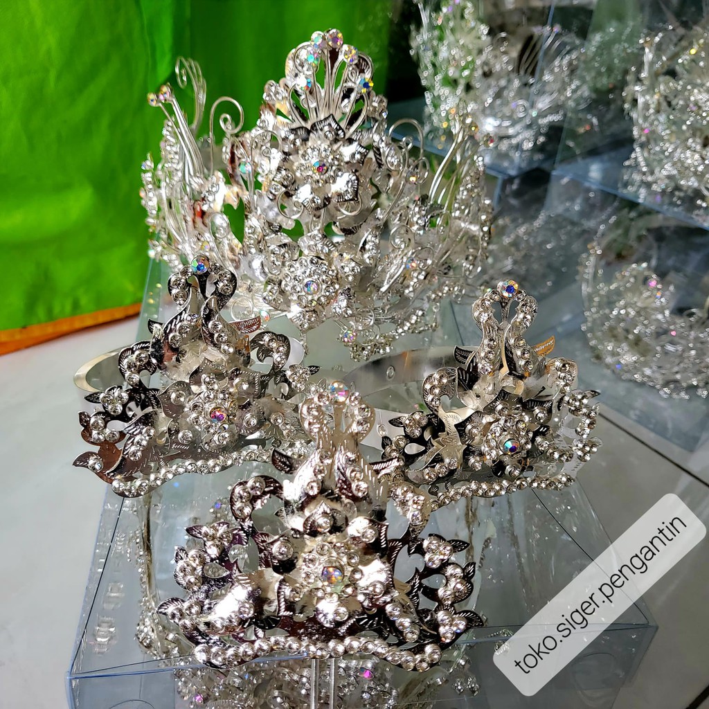 Siger Janet Viral Citra Kirana Ciki Aksesoris Set Mahkota Pengantin Sunda Jawa Silver Gold Murah