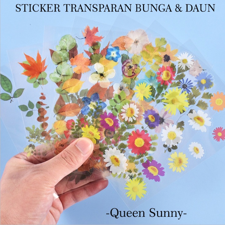 

NEW Clear Sticker Resin Transparan Bunga & Daun Topping Filler Hiasan Isian Resin Case HP