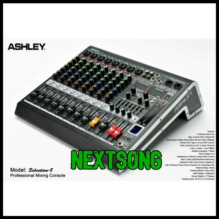 Mixer Ashley Selection 8 Mixer Ashley 8 Channel Usb Bluetooth Original