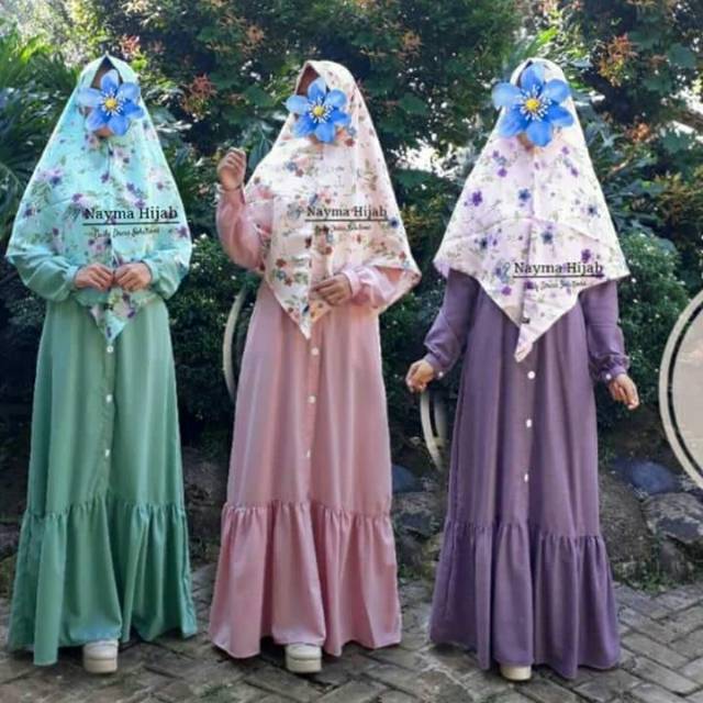 Gamis polos murah shohibah by nayma /gamis supernova murah/ gamis busui polos
