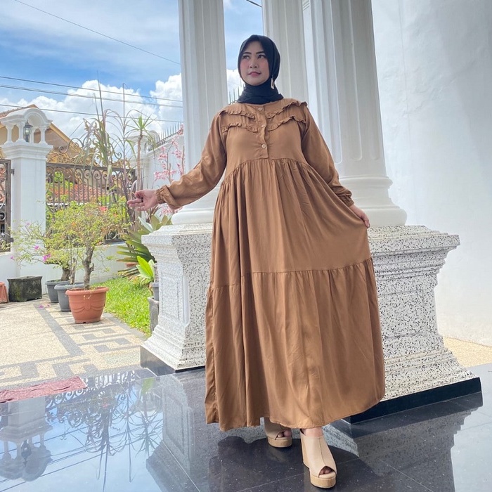 TERBARU TSANA DRESS BAHAN KATUN RAYON SIZE JUMBO FASHION MUSLIM TERBARU