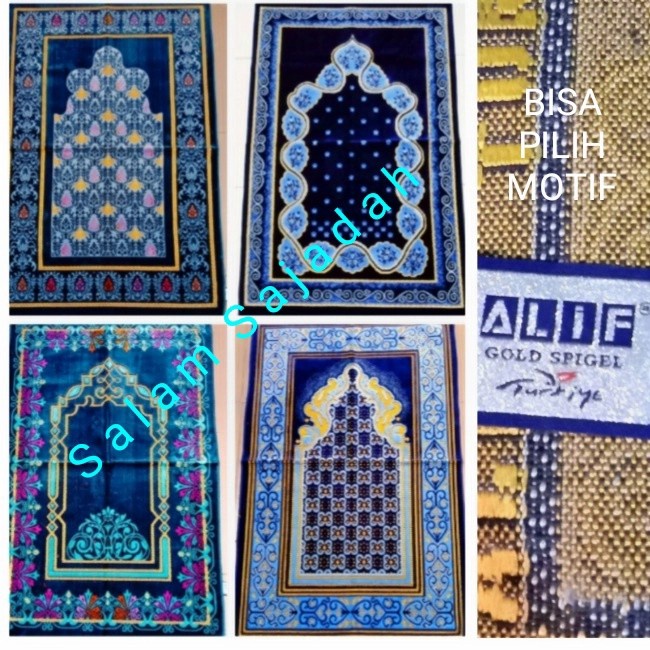 (PROMO) Sajadah Turki Alif Gold Spigel
