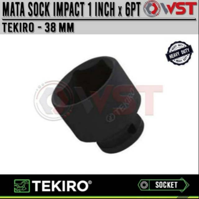 Mata Sock Impact 1inch 38mm TEKIRO 6pt / Mata Sok Impact 1 Inch