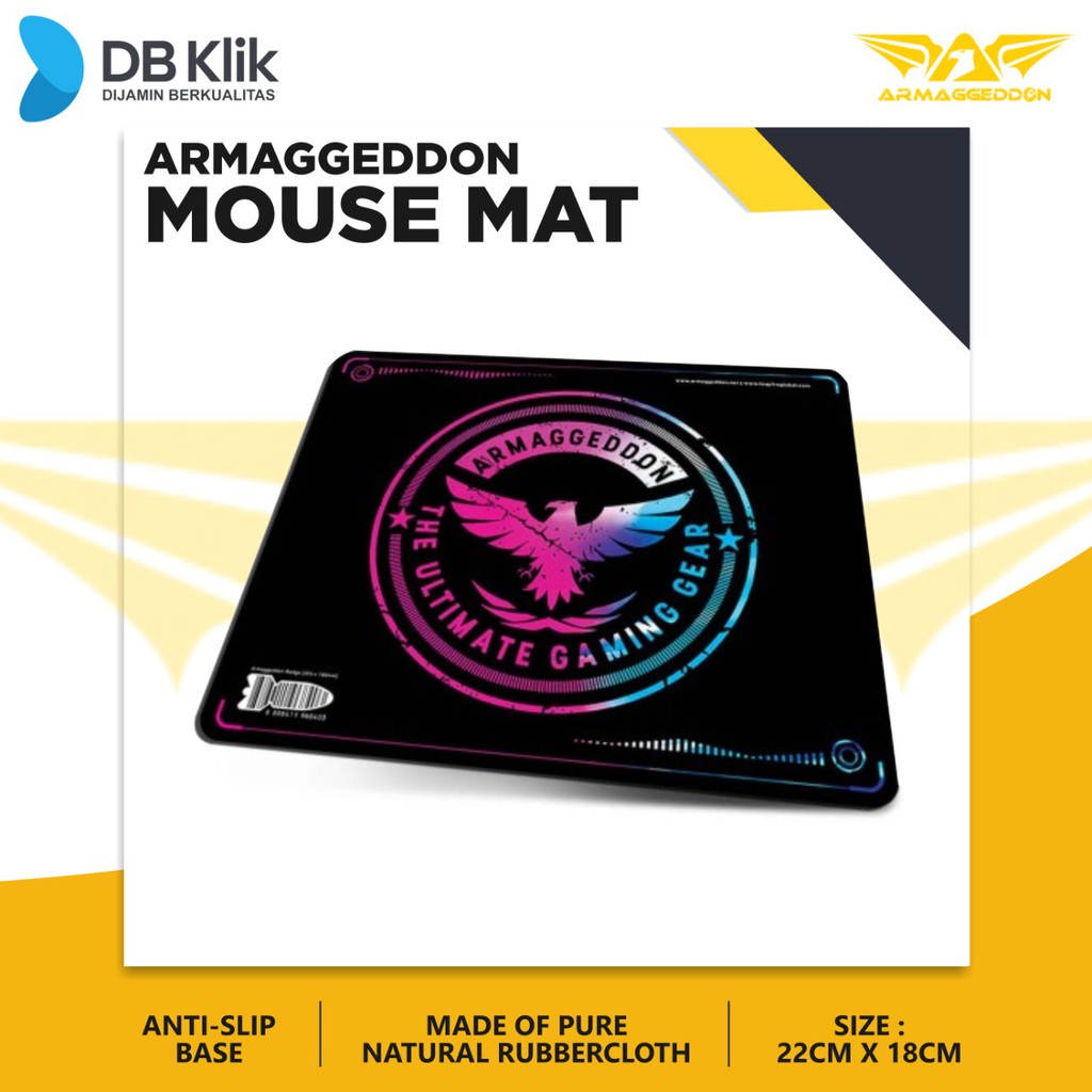 Mouse Mat Gaming Armaggeddon High Non-Slip Base Mouse Pad - A. BADGE