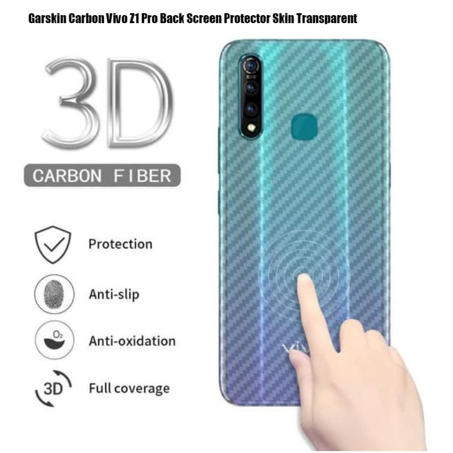 Back skin karbon atau gaskin carbon 3d vivo z1 pro , anti gores anti jamur anti licin