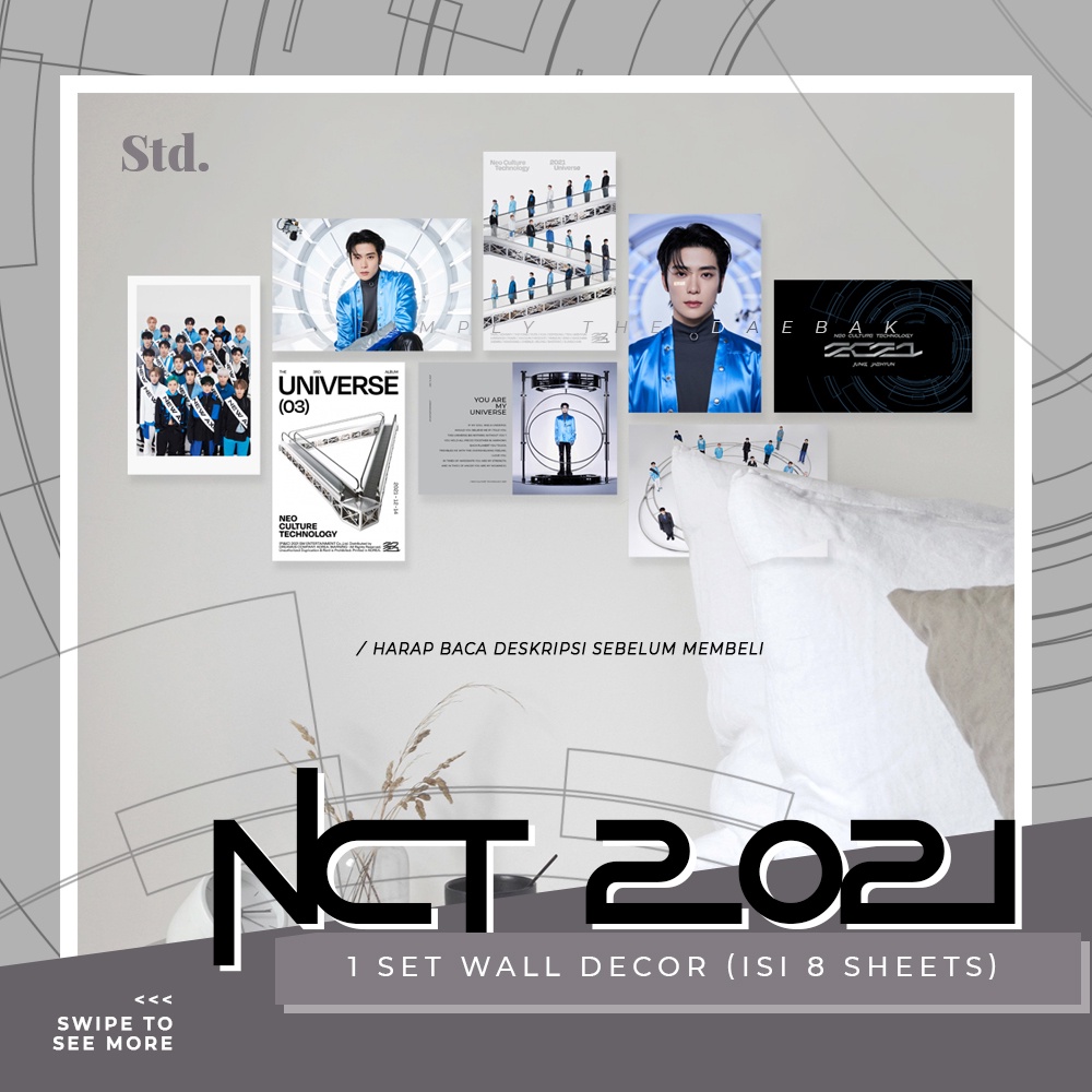 NCT 2021 Wall Decor set KPOP Poster hiasan dinding aesthetic pinterest minimalist scandinavian nordi