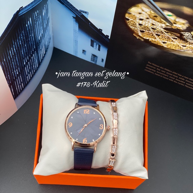 JAM TANGAN WANITA SET GELANG / jam murah set dengan gelang termurah jam wanita