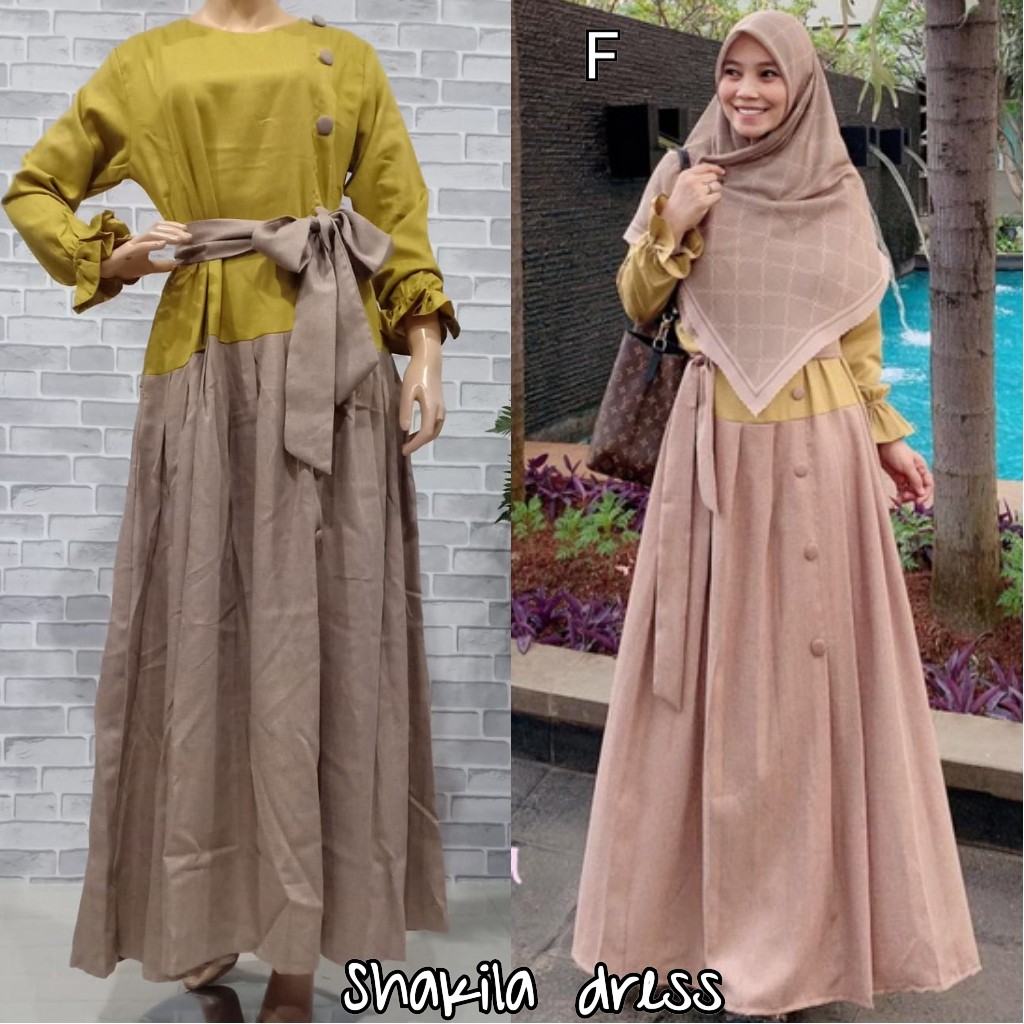 SHAKILA DRESS by D' Lovera Dress Polos Kuliah Kantor Daily Desain Manis Best Seller Original Branded