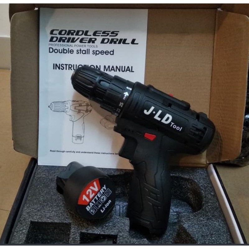 Bor Cordless JLD 12V Bor 10mm JLD Tool 12S JLD Tools baterai 1