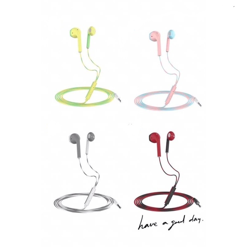 MACARON R2 Headset / Handsfree Branded  Universal Rainbow Stereo Bass [fs]