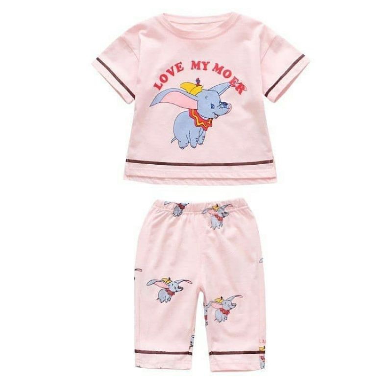 piyama import anak perempuan kaos disney dumbo