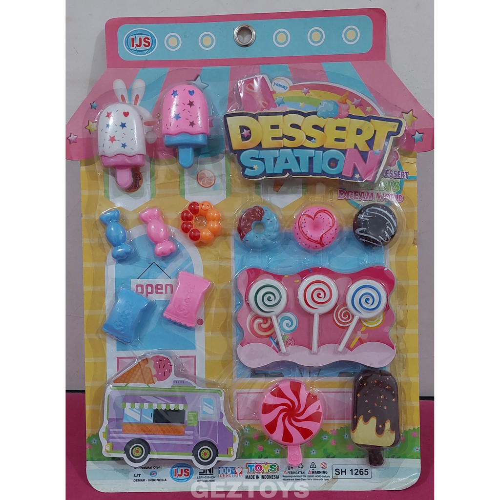 

SH 1265 mainan anak makanan dessert station ada es krim permen dan donat