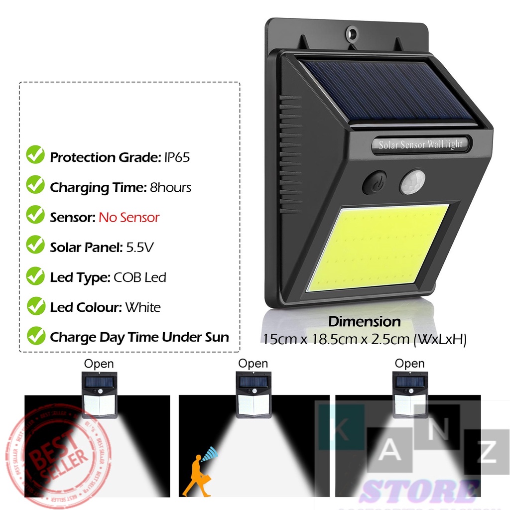 LAMPU LED TEMPEL DINDING TENAGA SURYA Lampu Dinding LED Tenaga Surya Lampu emergency outdor Otomatis