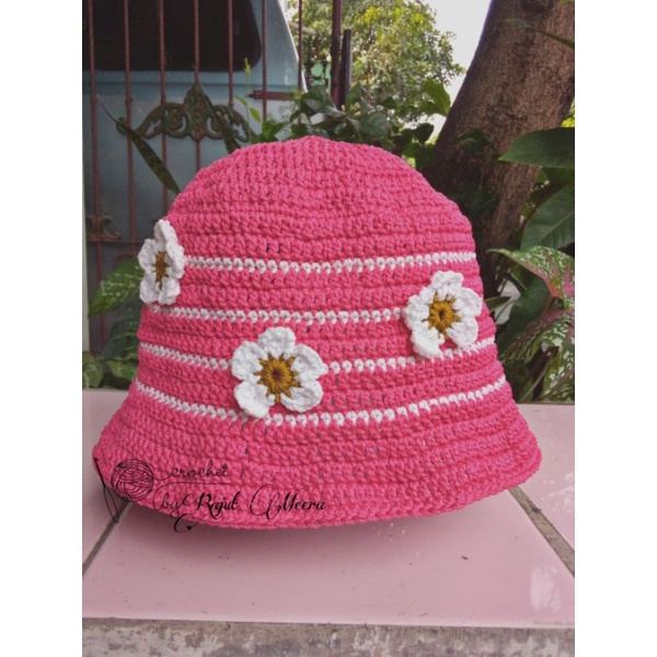 bucket hat / topi rajut / topi handmade / topi anak / topi dewasa
