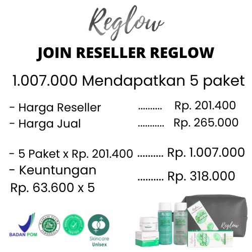 Join Reseller Reglow dr Shindy Putri 5 Paket Kirim Seluruh Indonesia Produk Re glow Original Kosmetik Reg glow Ori Rglow Skincare Original Indonesia Riglow Official Store