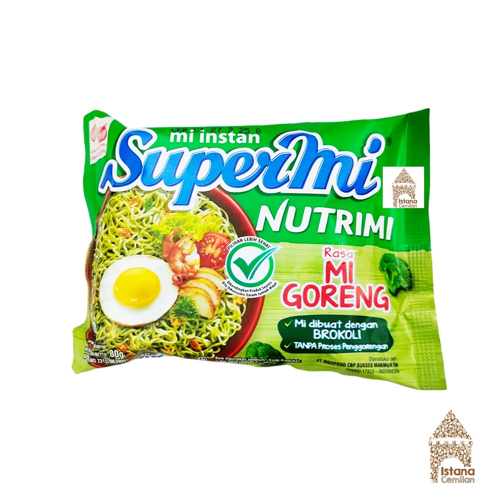 Supermi NUTRIMI Mi Goreng Rasa Steak Ayam / Mie Goreng  80 Gram