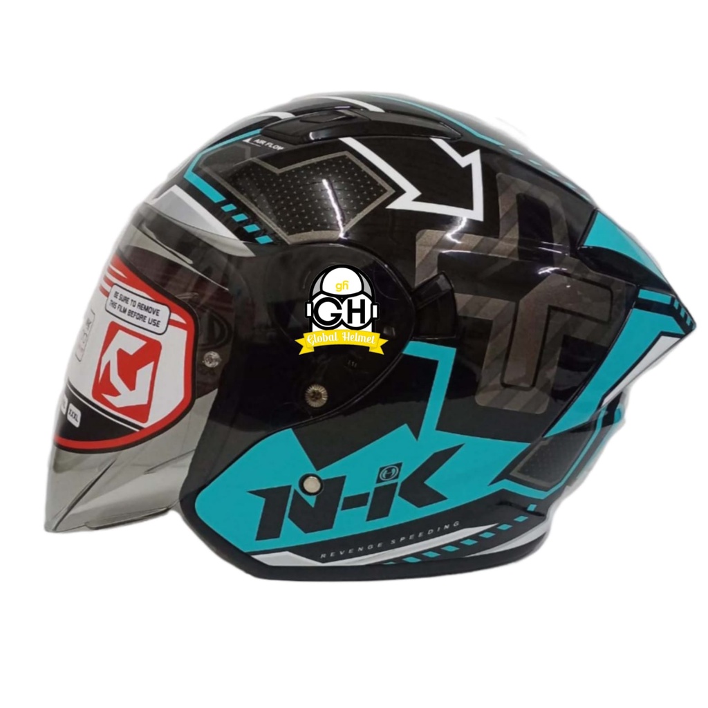 NHK HELM S1 GP PRO REVENGE SPEED BLACK TOSCA GPPRO DOUBLE VISOR DD-RING