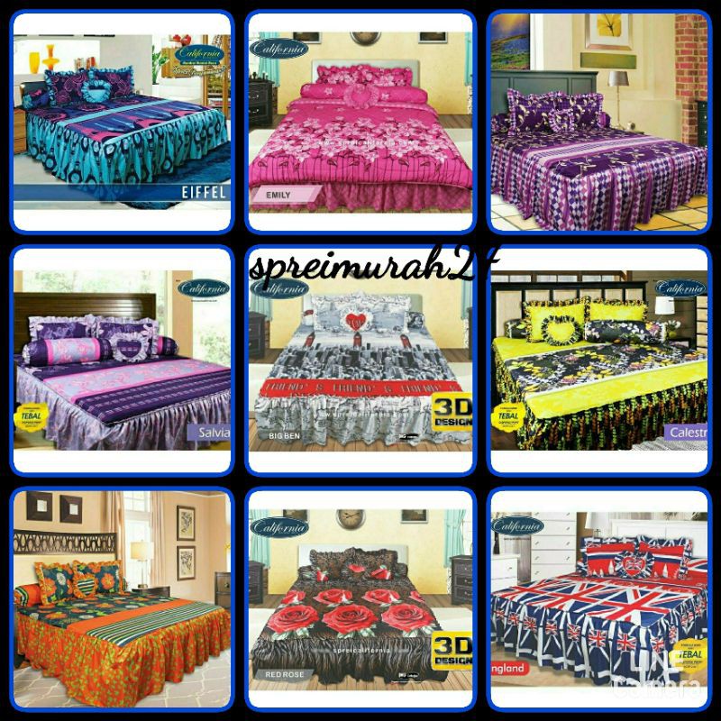 SPREI RUMBAI CALIFORNIA B4 KING 180X200CM