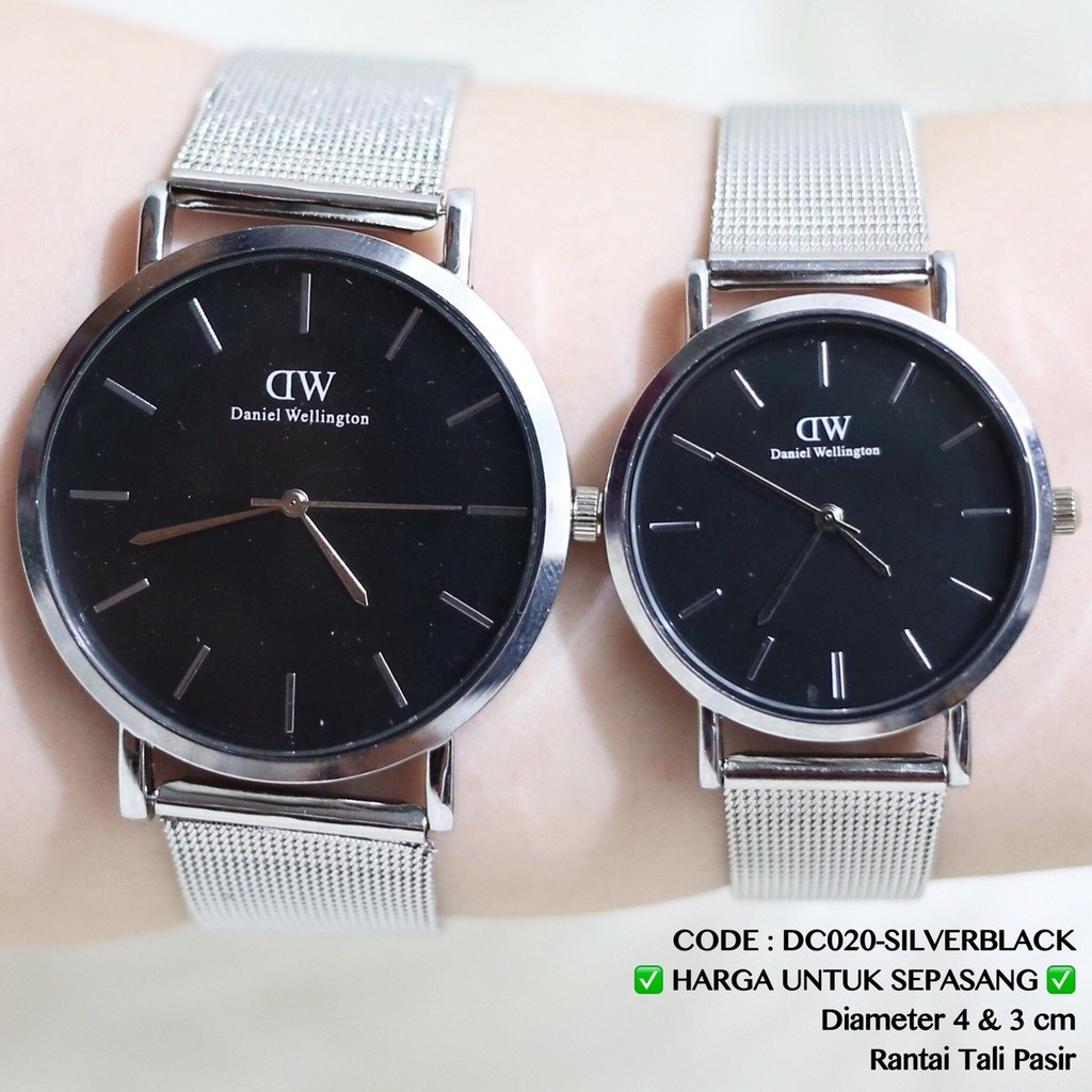 Jam tangan couple murah pria wanita classic rantai pasir grosir ecer DC020