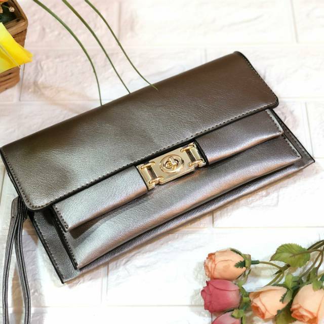 Tas Pesta Envelope Clutch Dua Ruang Import