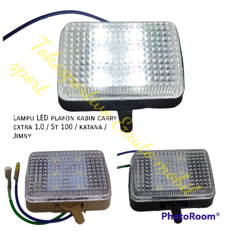 LAMPU LED PLAFON MOBIL LAMPU KABIN INTERIOR CARRY EXTRA 1.0 ST100 KATANA JIMNY LED HITAM CREAM