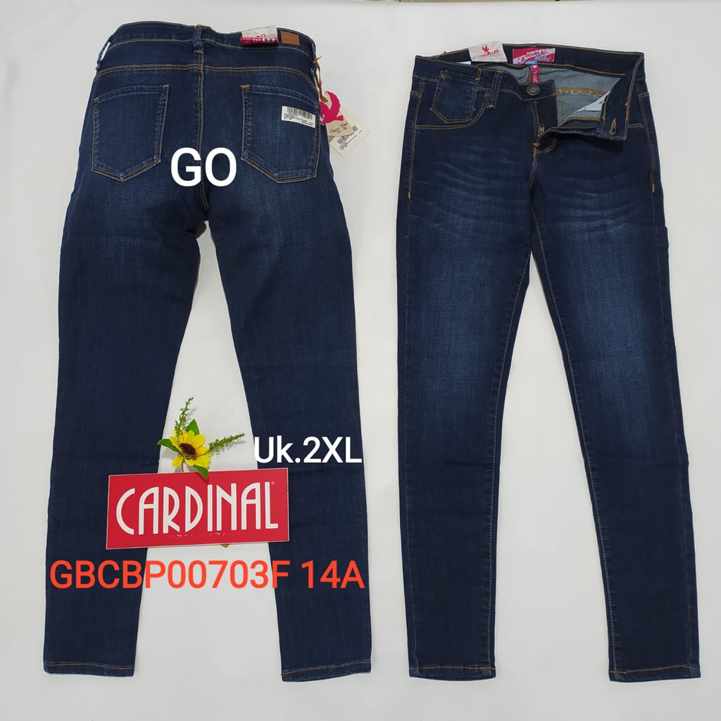 gof 2XL CELANA JEANS CARDINAL Pensil Casual Stretch Skinny Slimfit Super Skinny Celana Panjang Ladys