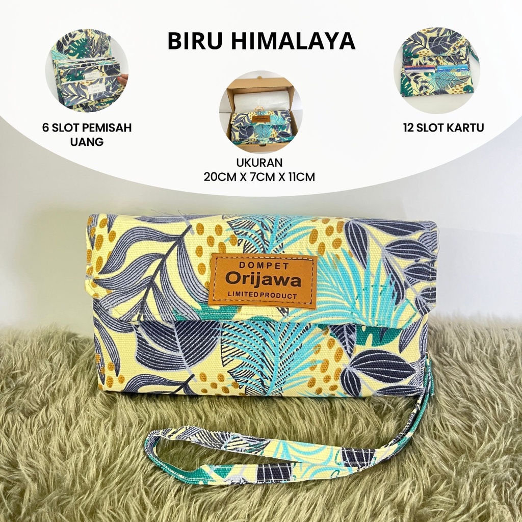 Dompet ORIJAWA Motif Biru Himalaya Dompet Pintar Multifungsi | Original Multiguna Aesthetic Estetik 