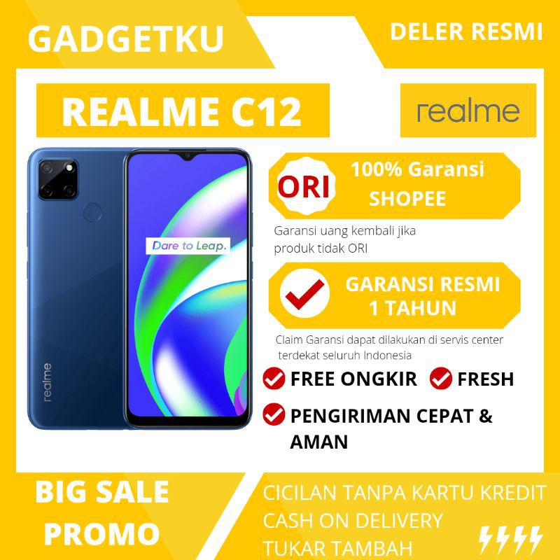 REALME C12 RAM 3/32 GARANSI RESMI REALME HARGA MURAH