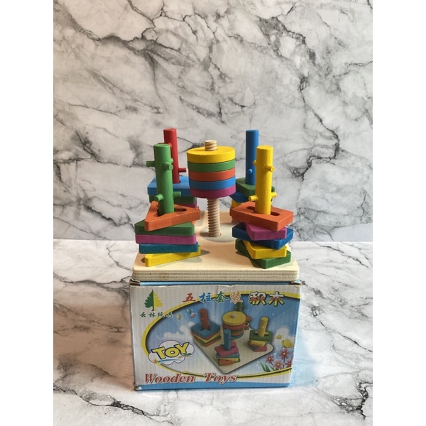 wooden toys geometri (preloved)