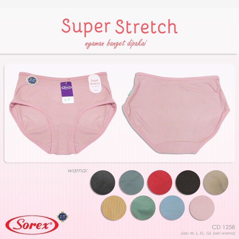 Grosir 1 lusin ( 12 pieces )celana dalam wanita Sorex superstretch 1258