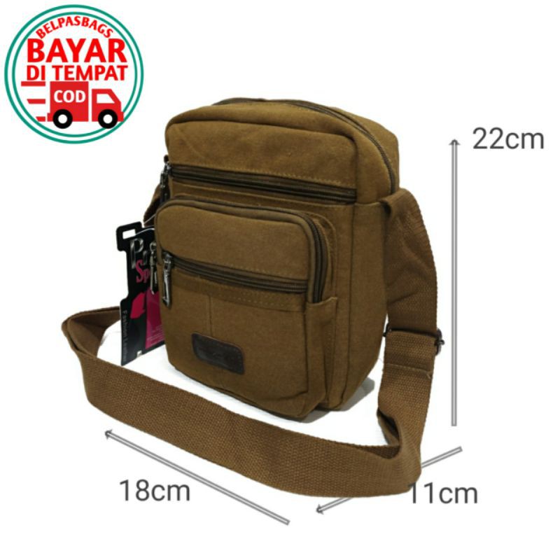 tas selempang kanvas tas bahu santai prosport 88076