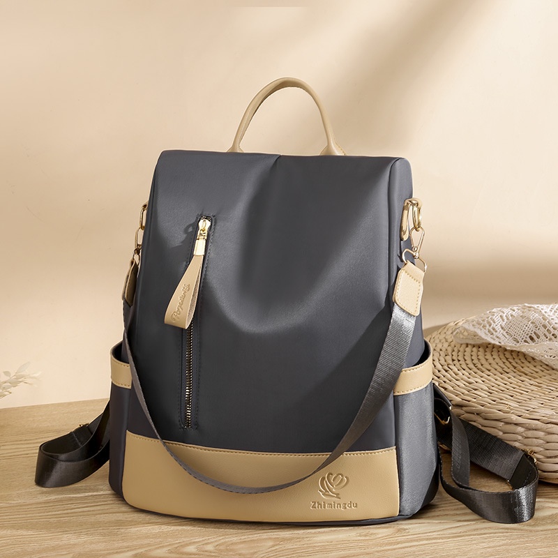 TAS RANSEL WANITA ANTI AIR GREY OHIO TA555G2 IMPORT KOREA BACKPACK SEKOLAH KULIAH KERJA CEWEK GENDONG PUNGGUNG MURAH BRANDED PREMIUM BATAM