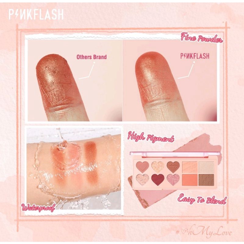 [BPOM] PINKFLASH OhMyLove Multiple Face Palette Eye shadow Blush Highlighter Contour