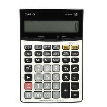 

ORIGINAL CASIO KALKULATOR DJ-240DPLUS - KALKOLATOR TOKO/DAGANG - FUNGSI CEK - 14 DIGIT