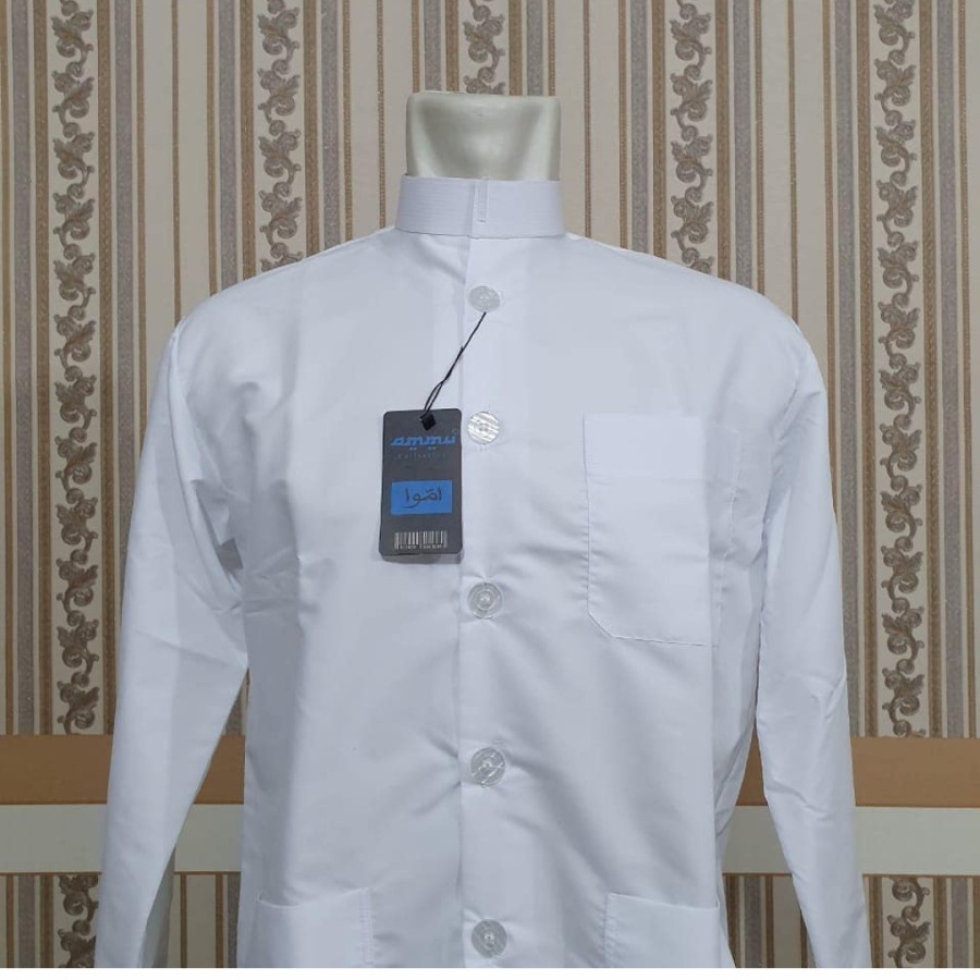 KHUSUS WARNA PUTIH Baju Koko Ammu Dewasa Model Haibah Habib Taqwa Pakaian Atasan Muslim Pria