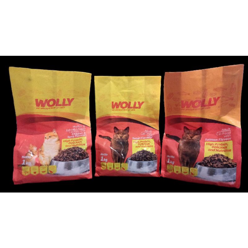 Wolly Cat Wood Kitten - Adult 1 Kg / Makanan Kucing Kering Anakan &amp; Dewasa