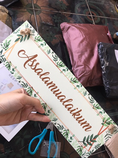 Wooden Projects Walldecor Pajangan Pintu Rumah Sign Tropical - B32