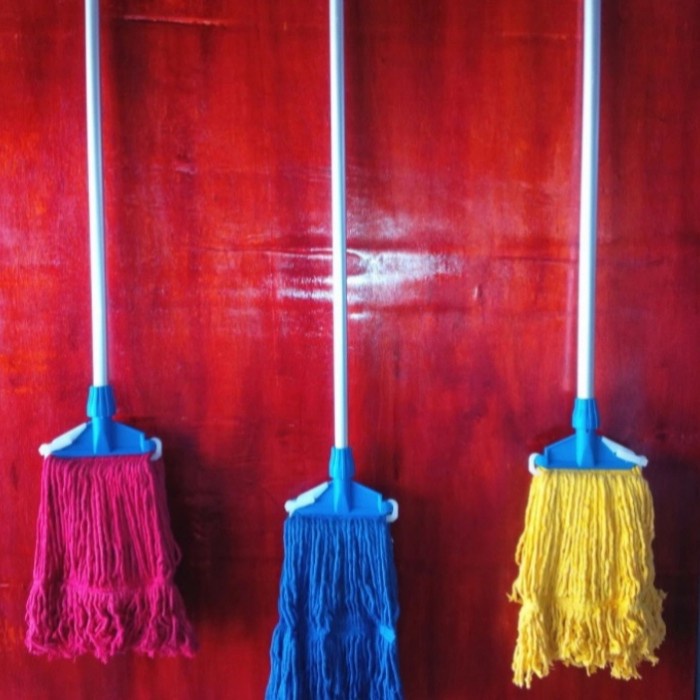 Diskon 1 set pel jepit gagang Alumunium komplit pel lantai Limited