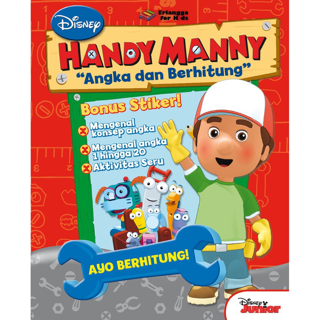 Buku Erlangga ANAK 2008082080 HANDY MANNY: BELAJAR ANGKA & BERHITUNG