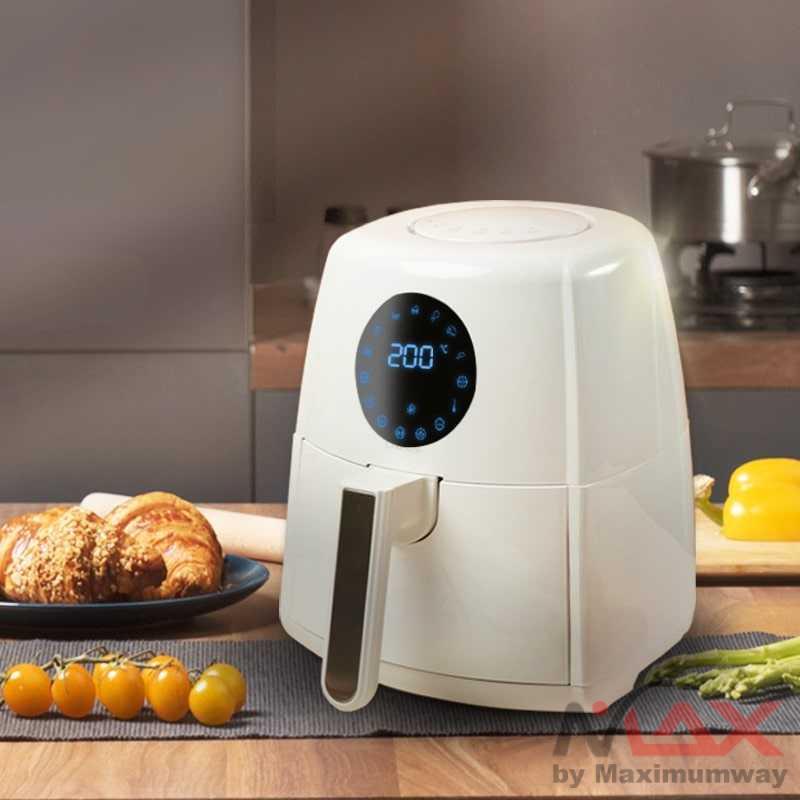 Onemoon Pengorengan elektrik tanpa minyak goreng Air Fryer Mesin wajan gorengan Tanpa Minyak 3.5L tenaga listrik Onemoon OA5 Air Fryer White 3.5L large high-capacity Cooker non-stick cookware Electric digital oven Household Large Capacity Automatic