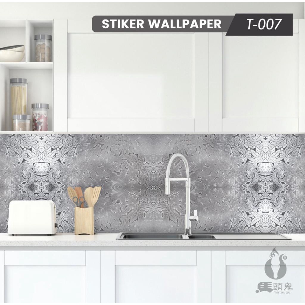 Stiker Dapur - Oil Proof Waterproof Aluminium Foil Stickers Kitchen Wallpaper Varian Alumunium Foil Dapur