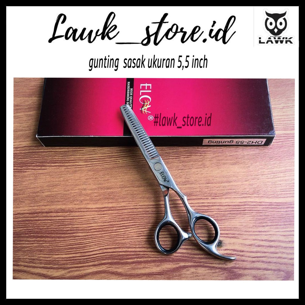 ADY78 Set Gunting Barber Elov Dh 5,5 Inch / Gunting Potong Rambut / Gunting Sasak