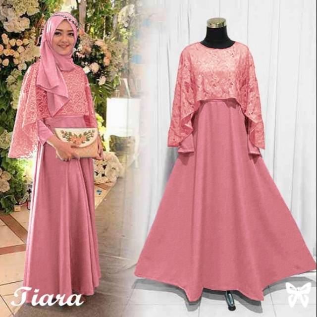 Gamis Tiara Maxi Jersey premium +cape brukat