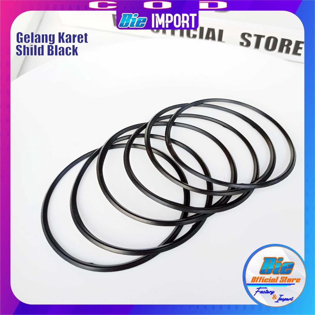 Gelang Karet Shild Black Series Impor Best Seller