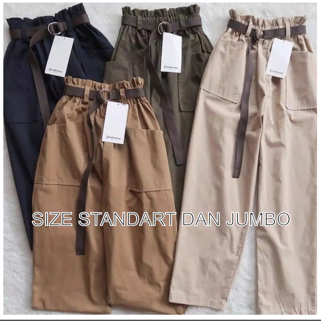 BAGGY MOSH PANT (CELANA PANJANG WANITA) ALLSIZE  MATERIAL AMERICAN DRILL HQ / SENA PANTS