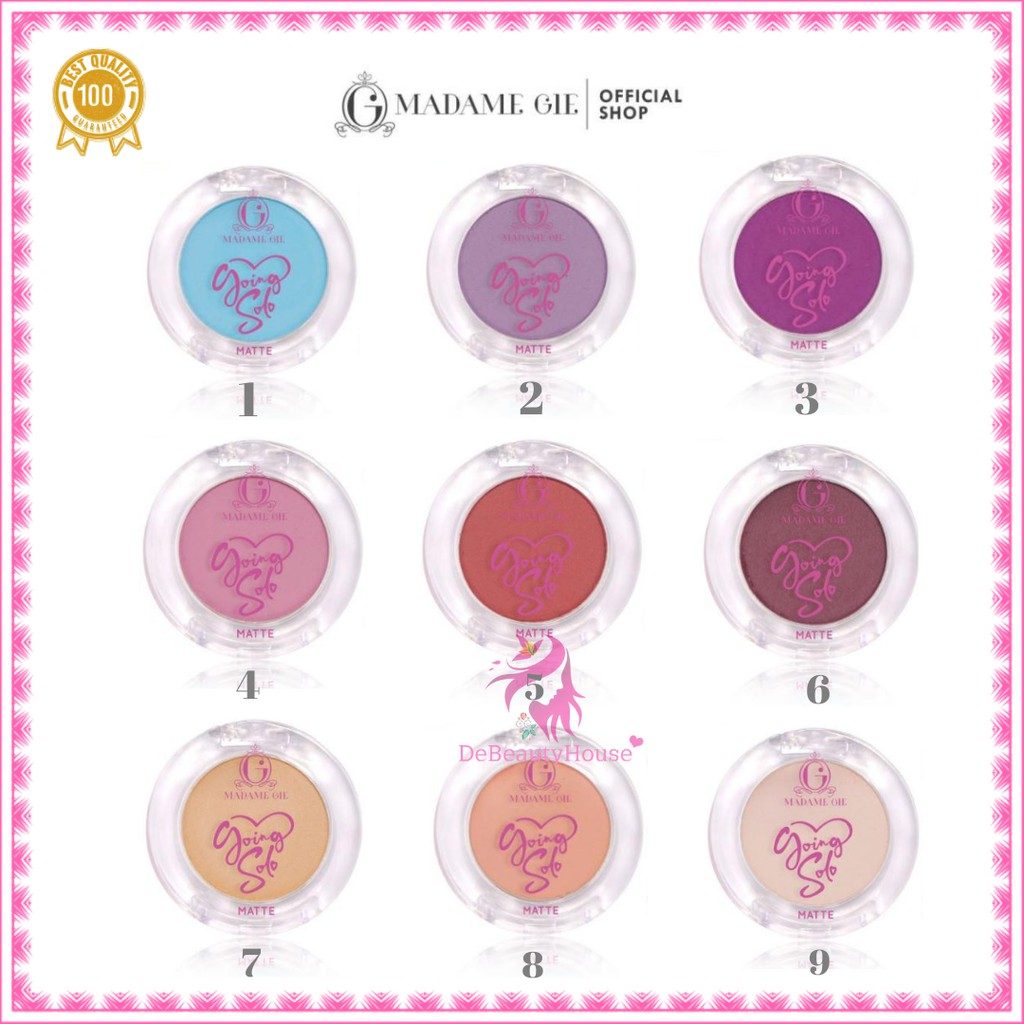 MADAME Gie Going Solo Matte Pressed Eyeshadow - MakeUp