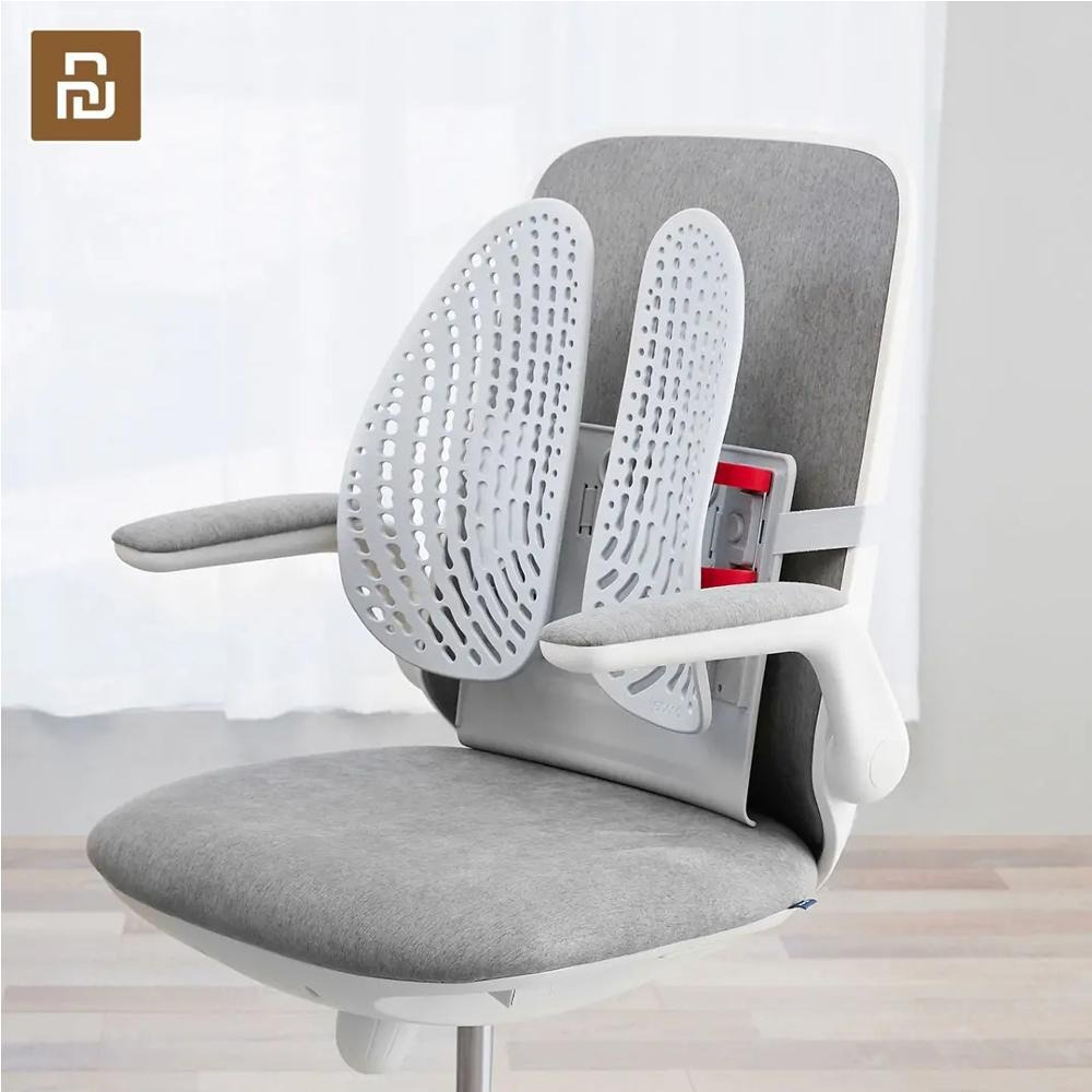 Leband Sandaran Kursi Ergonomic Adjustable Lumbar Back Support Dynamic Backrest LBYK002 PUTIH