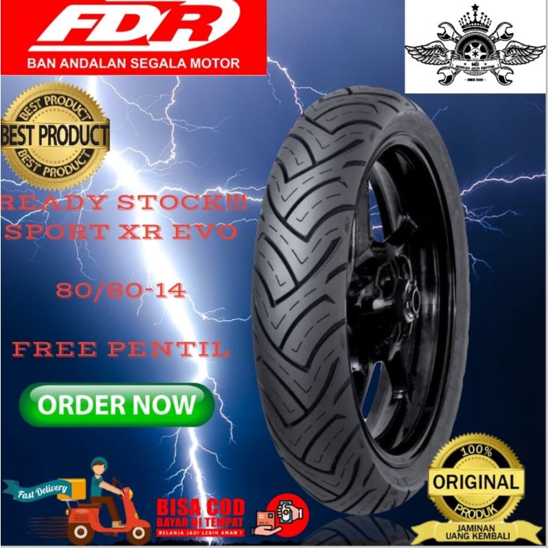 Ban tubeless matic FDR SPORT XR  80/80 14 free pentil