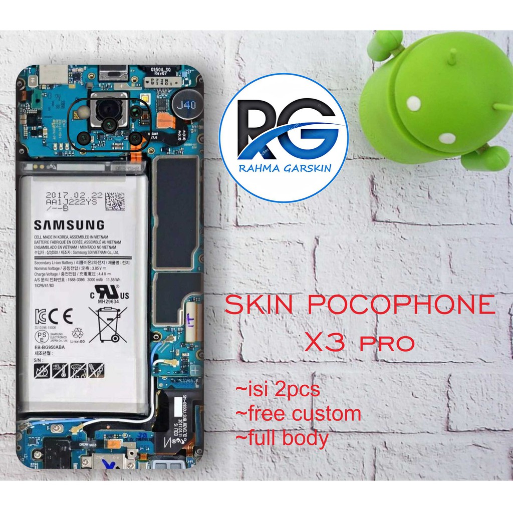 garskin poco X3 PRO motif mainboard - full body isi 2pcs