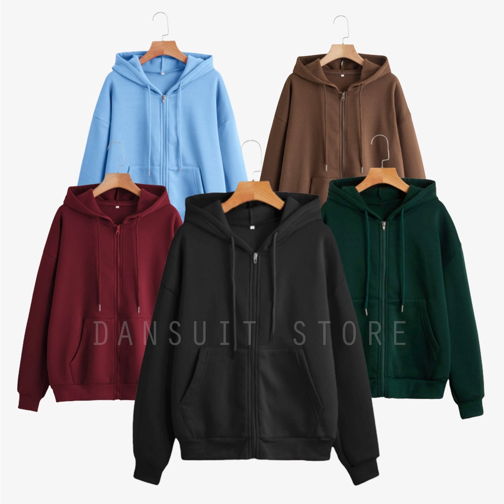 Sweater Hoodie Zipper Polos Anak Laki-laki/Perempuan Usia 4 - 13 Tahun Sweater Polos Anak Laik-laki Perempuan